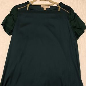 Michael Kors Green Shirt with Zippers